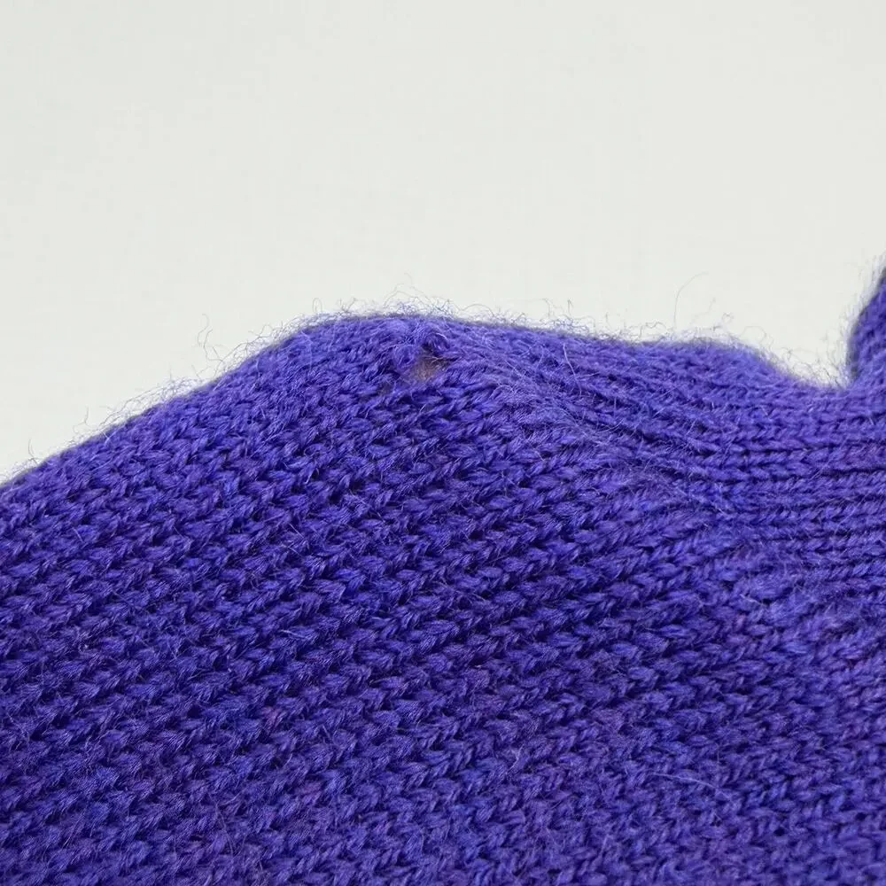 Eileen Fisher Sweater Womens Medium Purple Merino Wool Boat Neck Knit Tunic